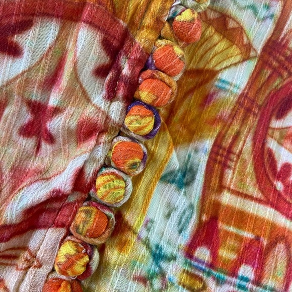 Generation Flo Gorgeous Colourful Cotton Boho Botton Down Hippie Tank Top Medium - Picture 9 of 10